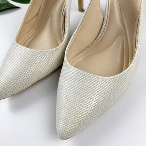 Slingback Cream Pointed Toe Women's 9.5